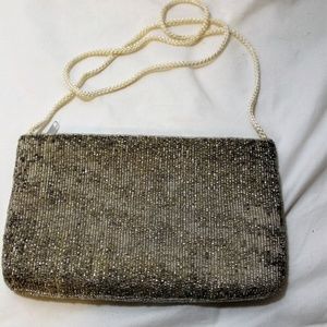 Vintage Carla Marchi Silver Crossbody Evening Bag